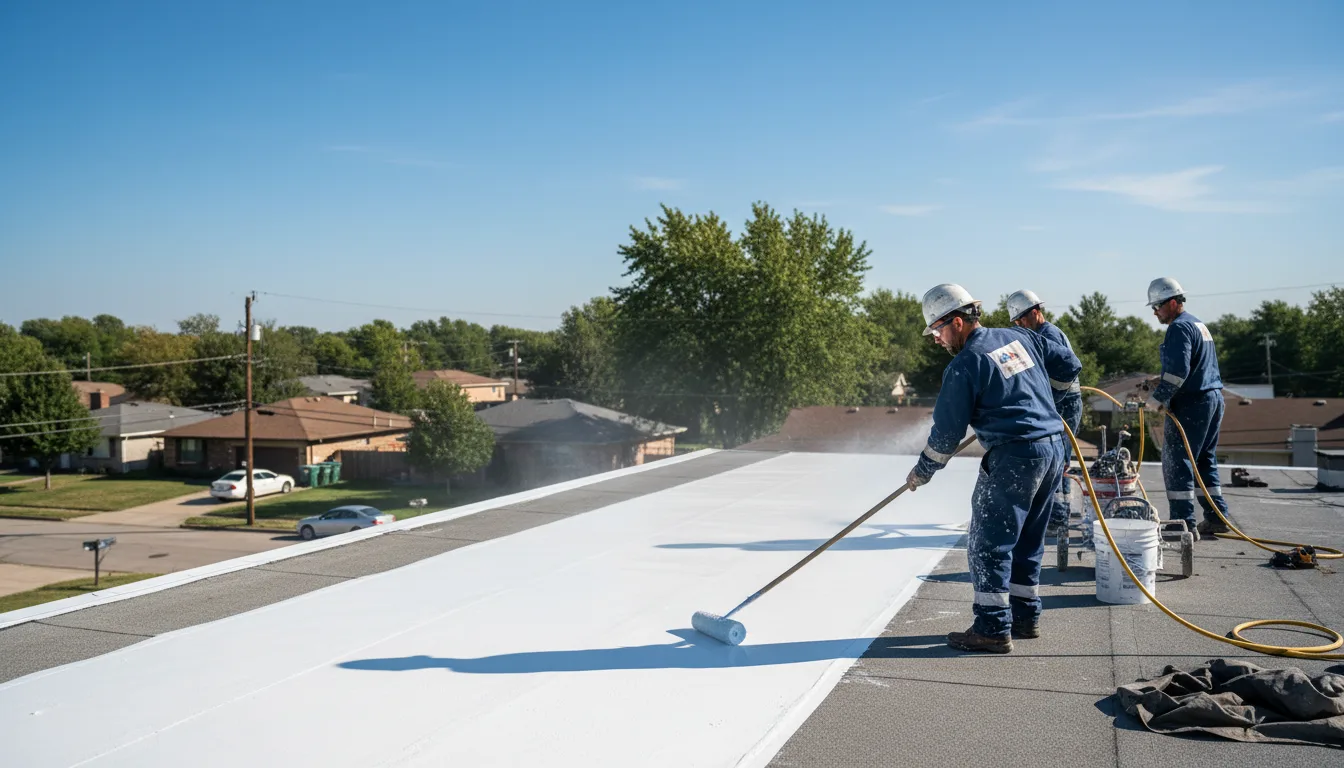 Commercial roof coating in Pease, MN near me